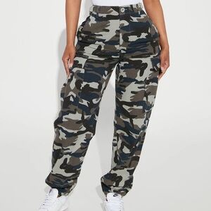 Blue and Gray camouflage pants